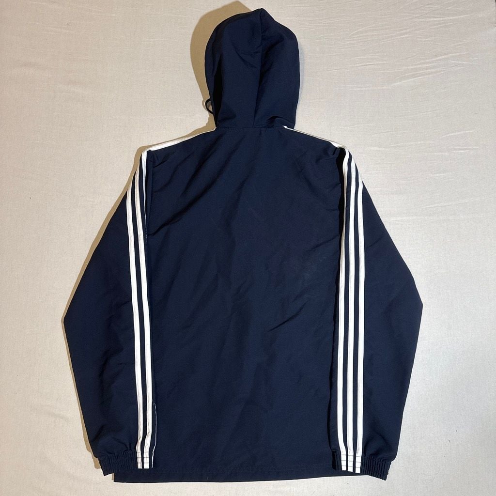 Adidas Essentials 3-Stripes Navy White Windbreaker Size S 3