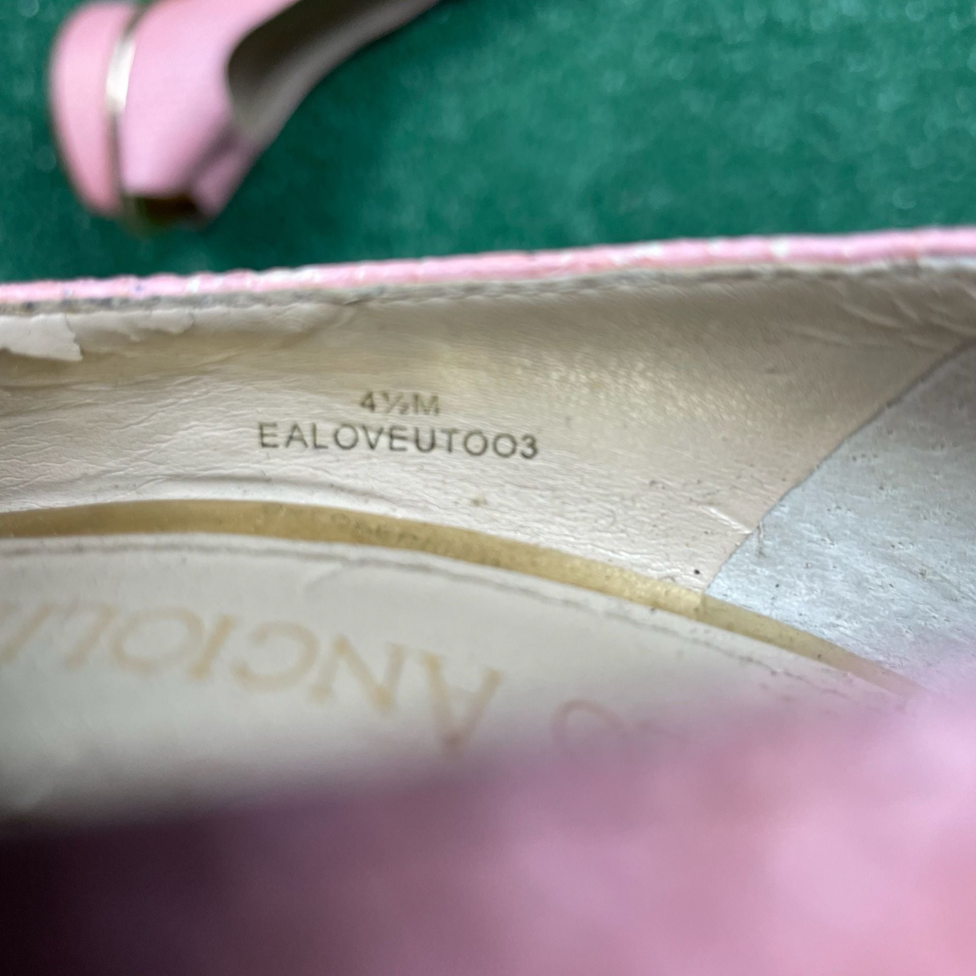 Enzo Angiolini Love U Too Pumps Size 4.5M Pink Faux Snake Platform 7