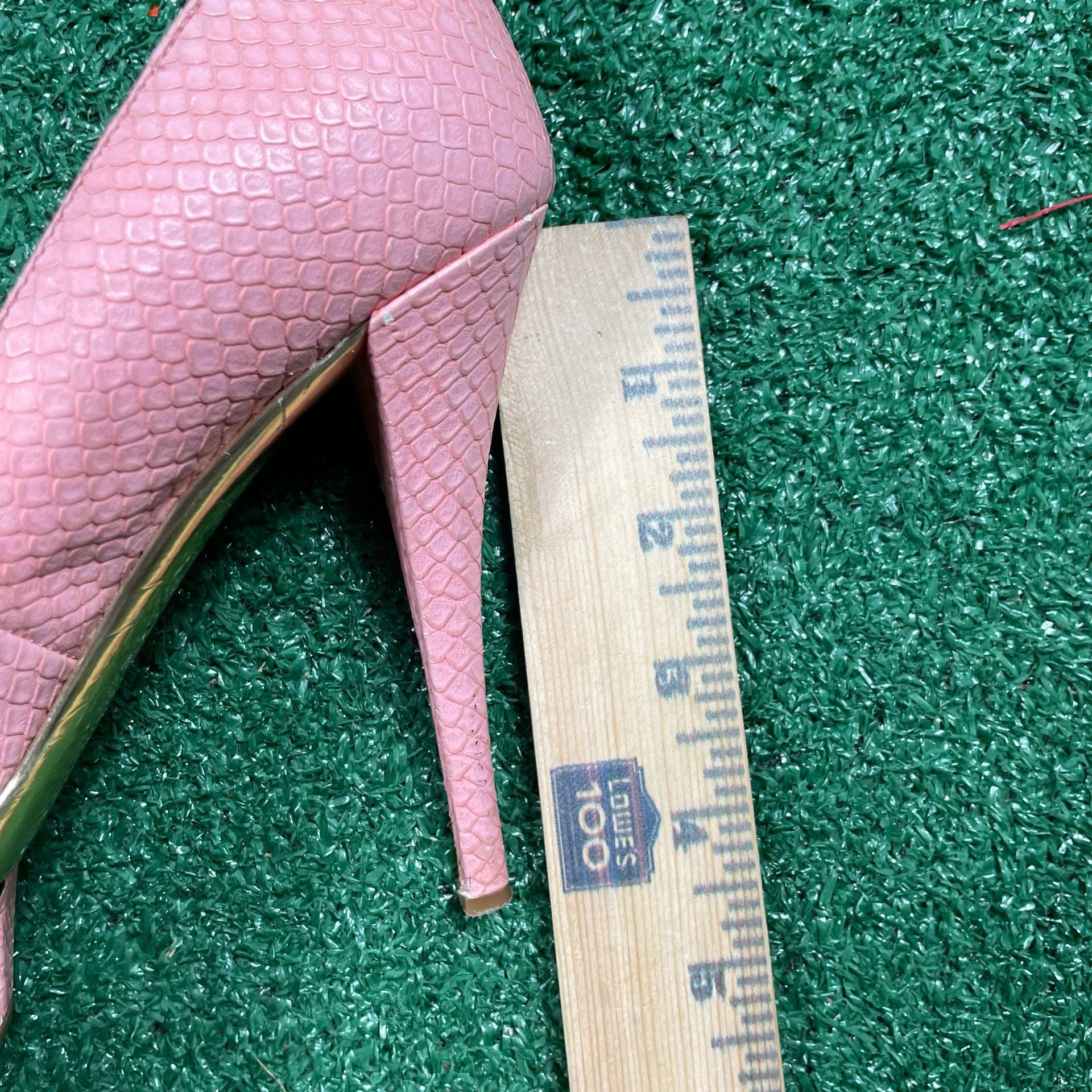 Enzo Angiolini Love U Too Pumps Size 4.5M Pink Faux Snake Platform 8