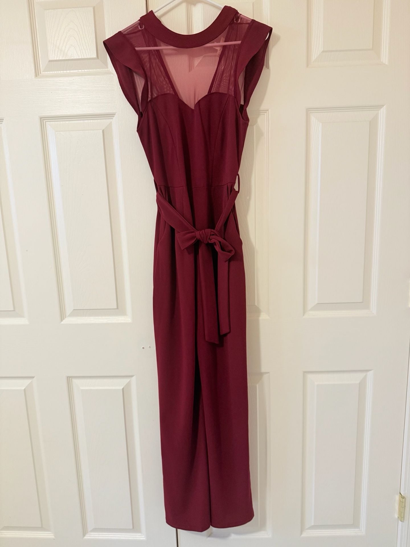 Moa Moa Jumpsuit Size S Burgundy 2