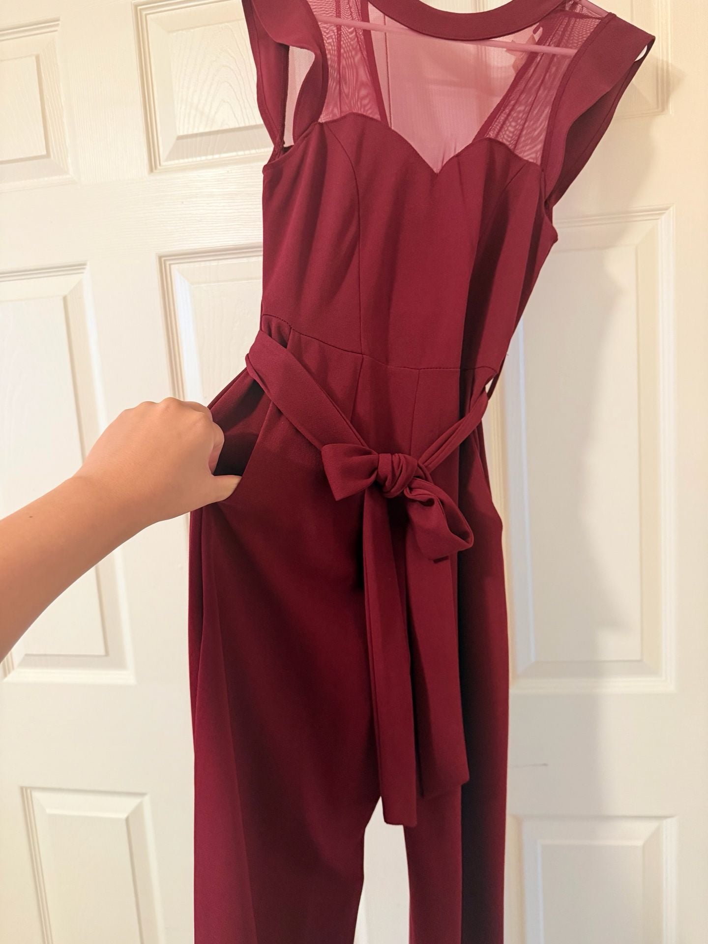 Moa Moa Jumpsuit Size S Burgundy 3