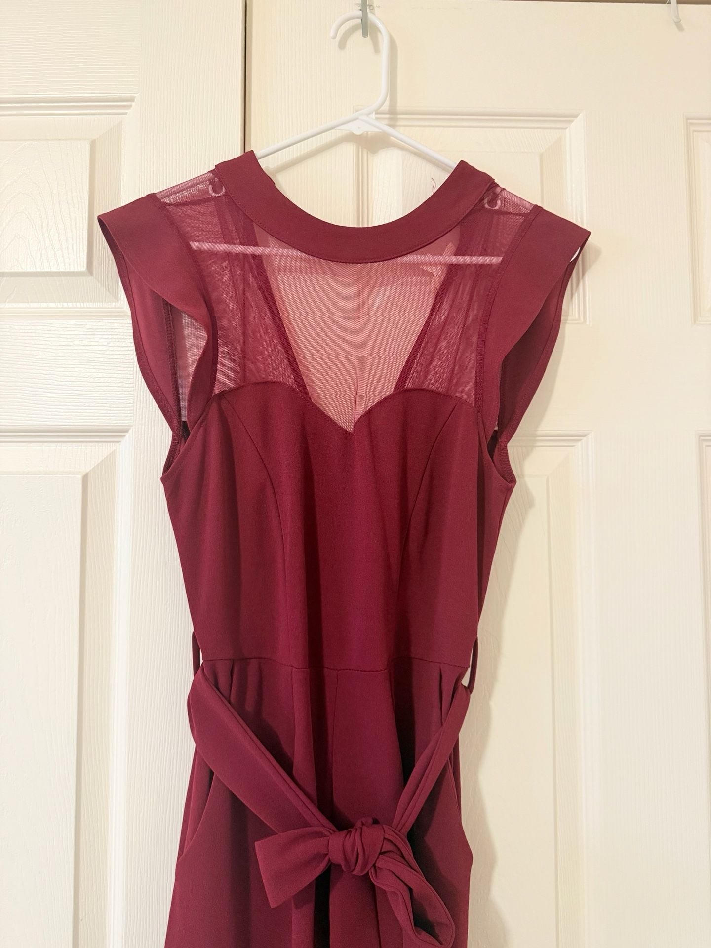 Moa Moa Jumpsuit Size S Burgundy 4