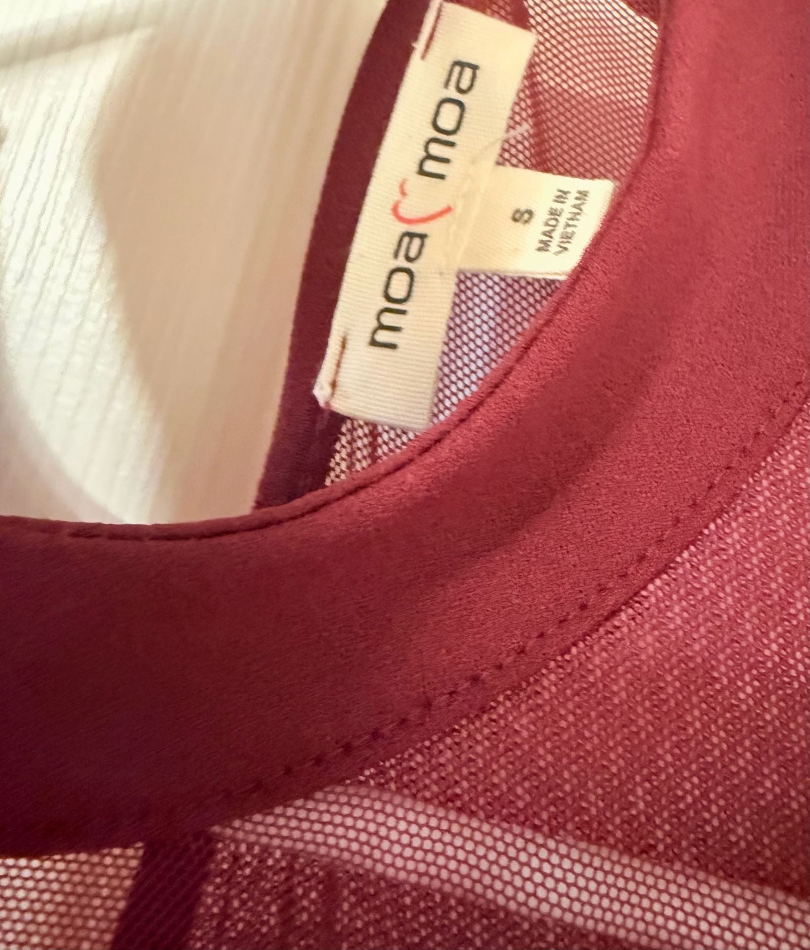 Moa Moa Jumpsuit Size S Burgundy 5
