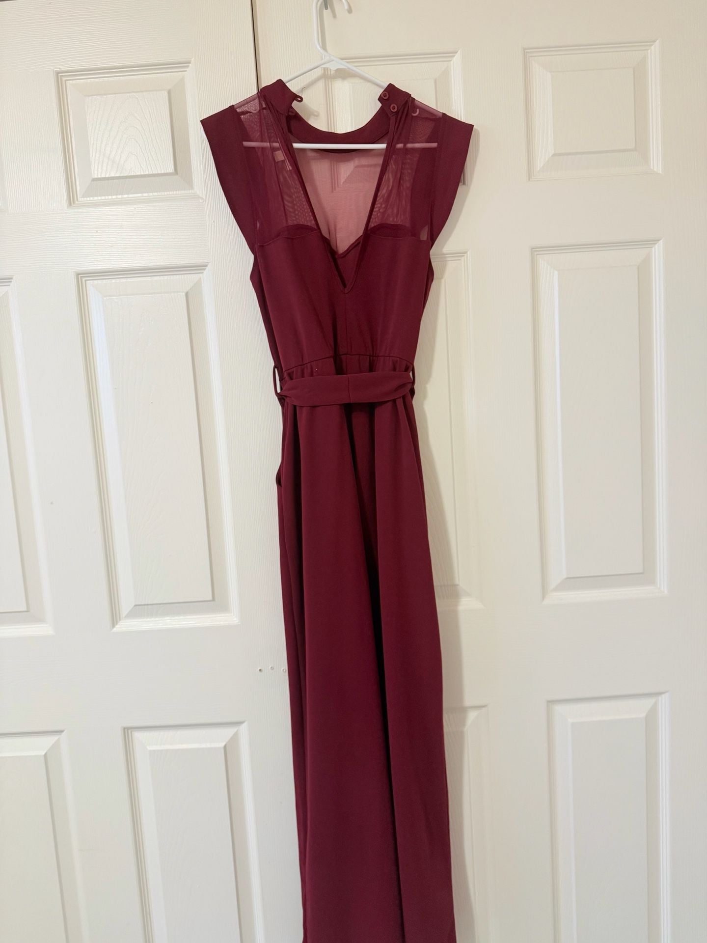 Moa Moa Jumpsuit Size S Burgundy 6