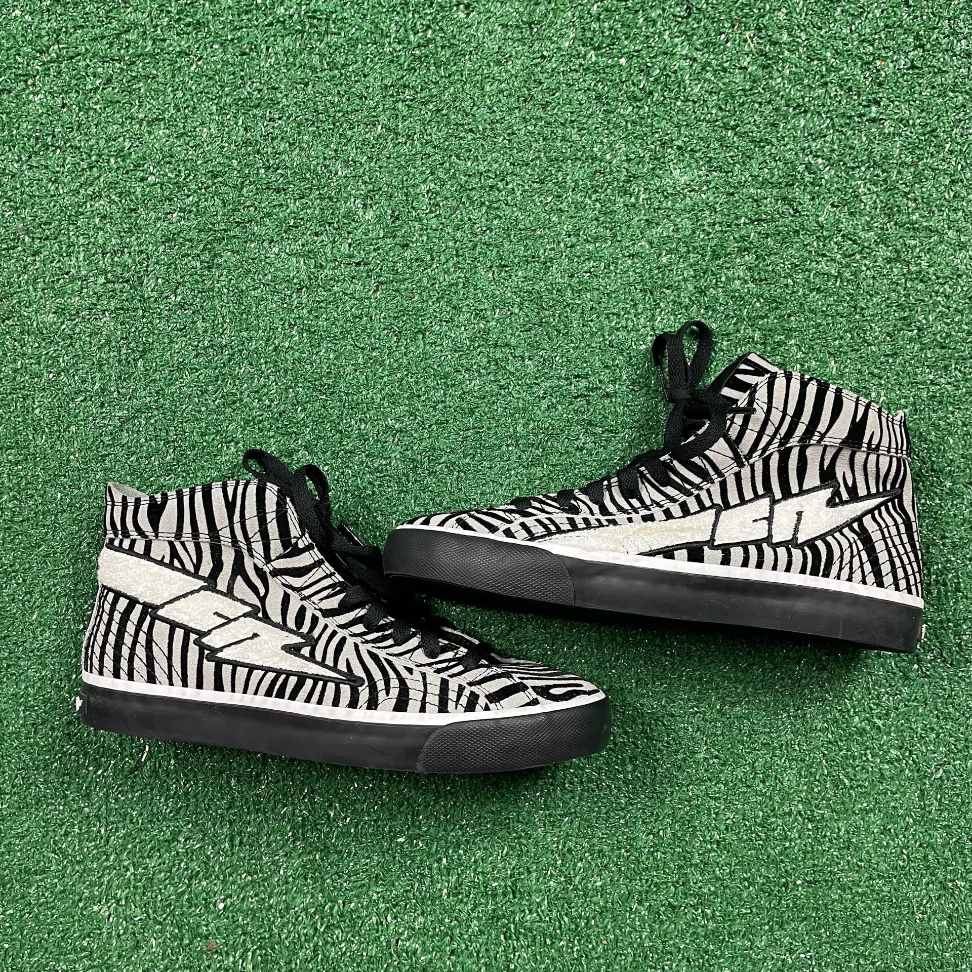 Creative Recreation Zeus High Top Sneakers Zebra Black White 2