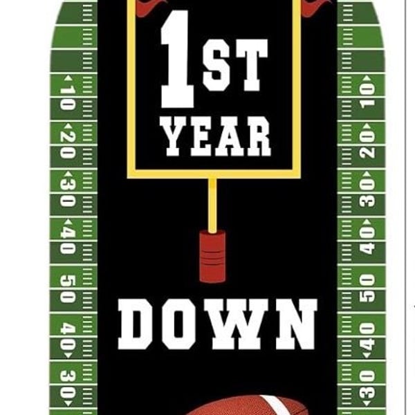  First Year Down Football Arch Backdrop Party Decor