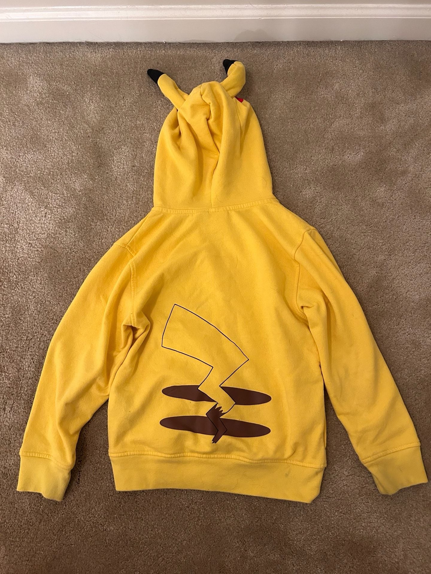 Pokemon Pikachu Zip-Up Hoodie Size SM/P/C Yellow 2