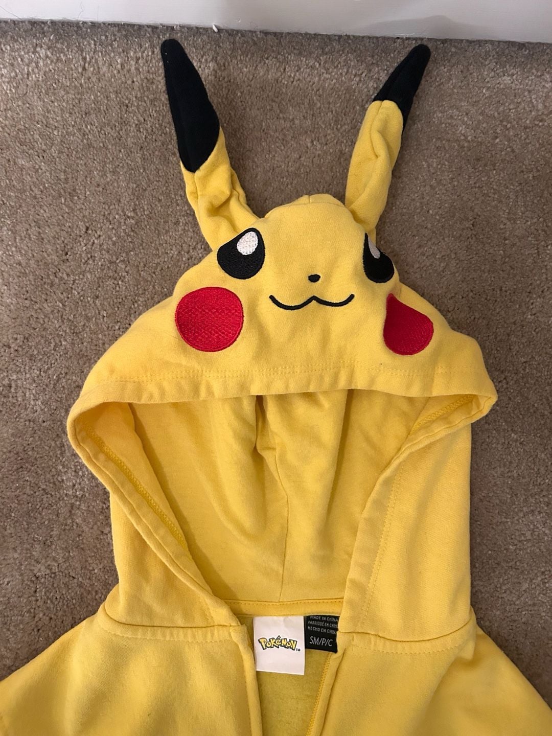 Pokemon Pikachu Zip-Up Hoodie Size SM/P/C Yellow 4