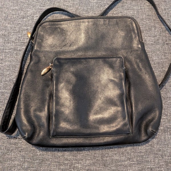 Cole Haan Black Leather Backpack