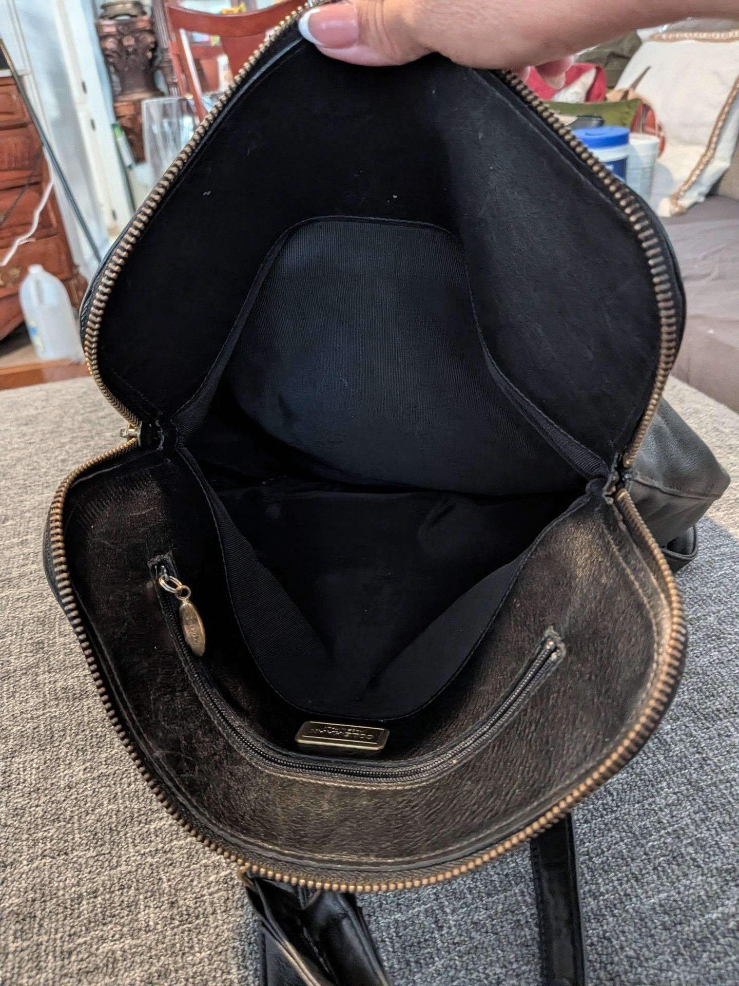 Cole Haan Black Leather Backpack 6
