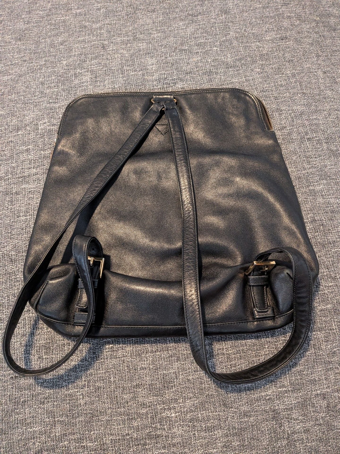 Cole Haan Black Leather Backpack 8