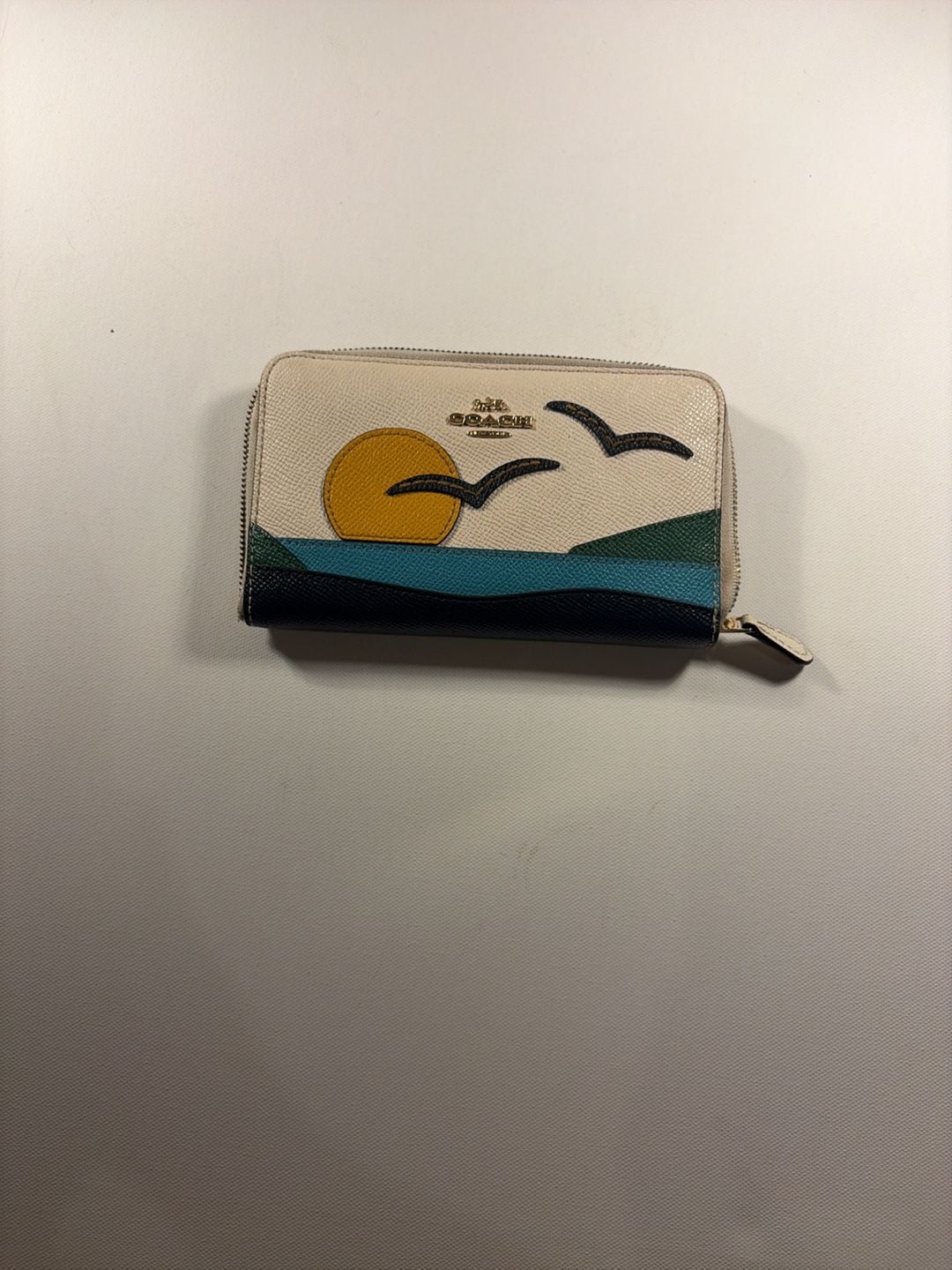 Coach Medium ID Zip Wallet Night Desert Postcard 2