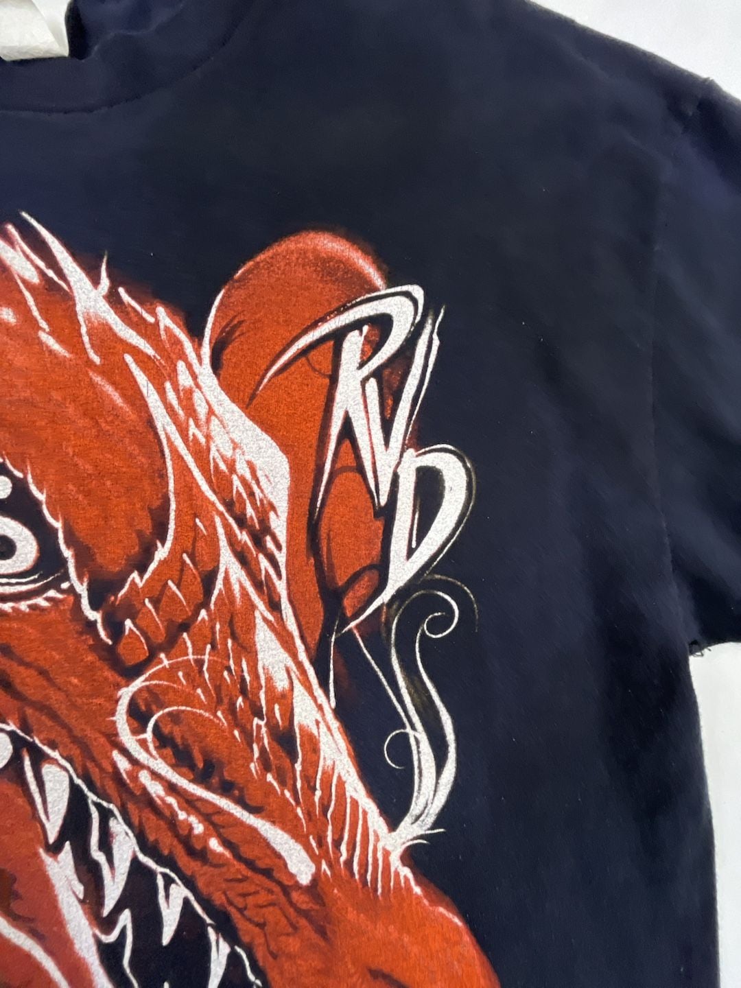 WWE Rob Van Dam RVD Dragon T-Shirt Size XL Vintage Y2K Black OF 3