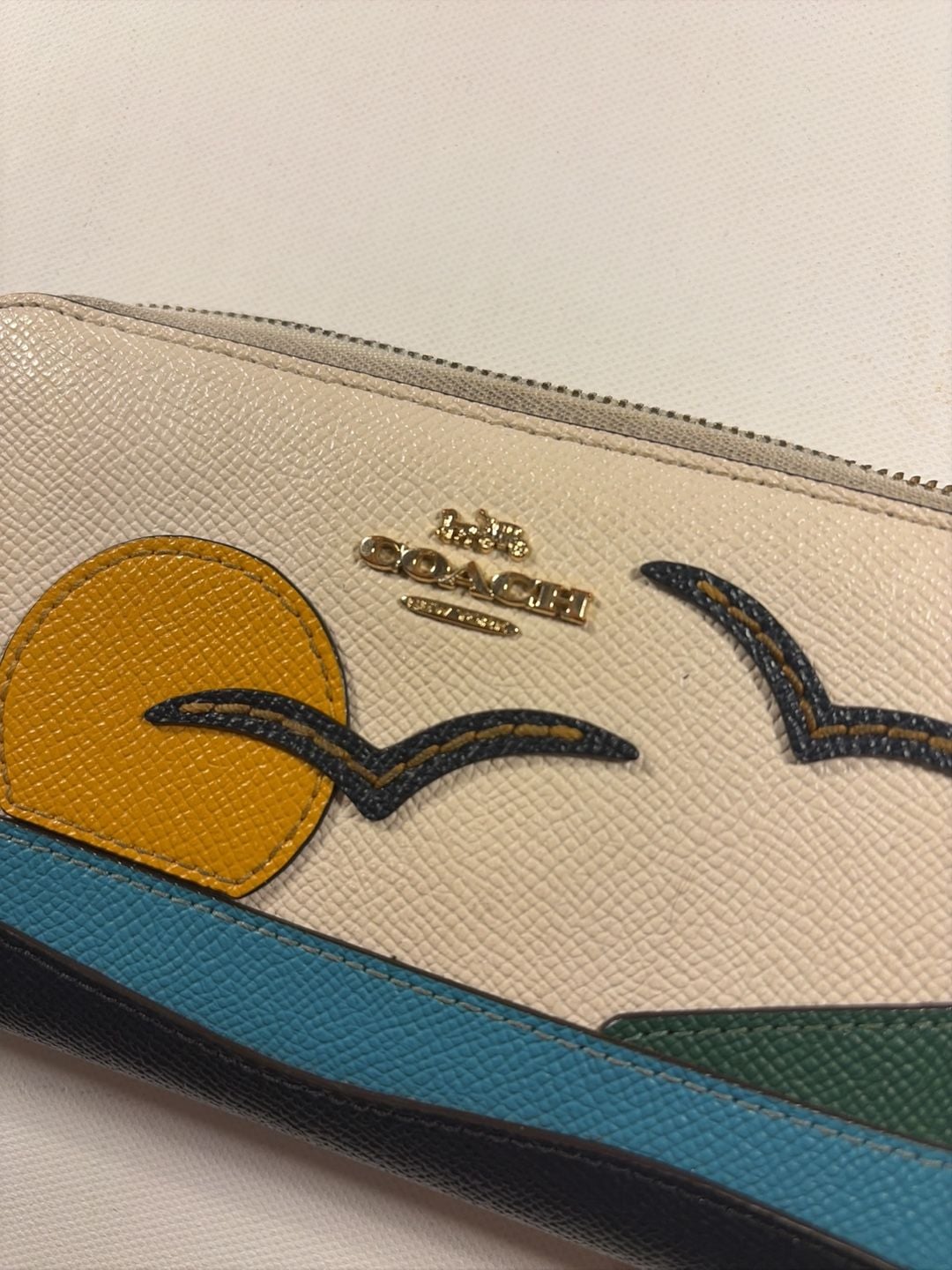 Coach Medium ID Zip Wallet Night Desert Postcard 3