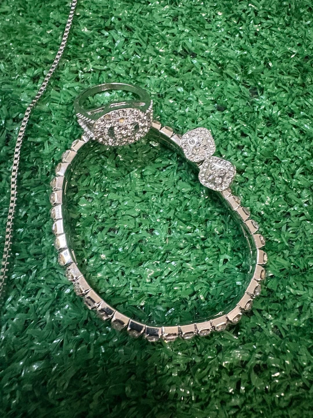 Fashion Jewelry Set Watch Necklace Ring Bracelet Earrings Rhinestone 4