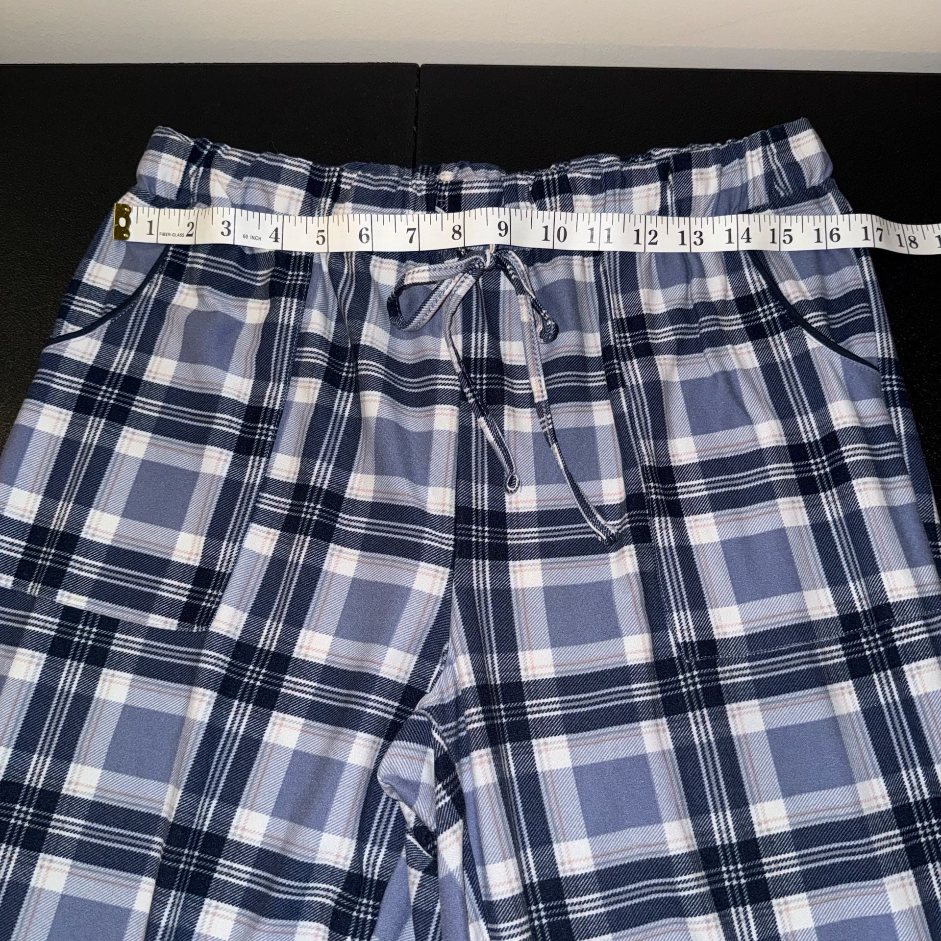 Lucky Brand Pajama Pants Size L Blue Plaid Lounge 4