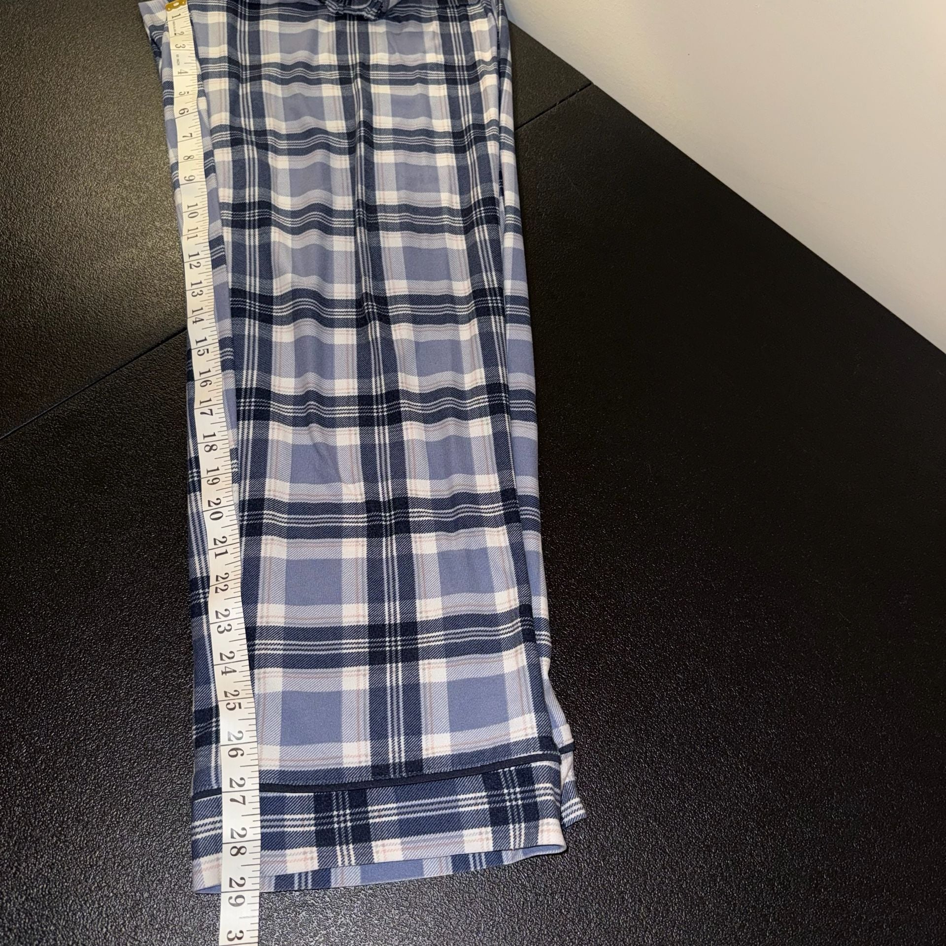 Lucky Brand Pajama Pants Size L Blue Plaid Lounge 5