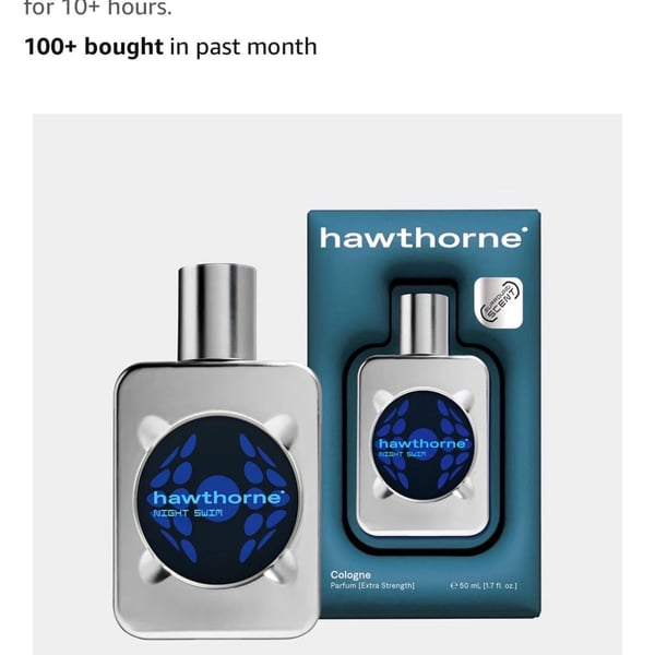 Hawthorne Night Swim Cologne for Men, Parfum Scent, 1.7 Fl Oz