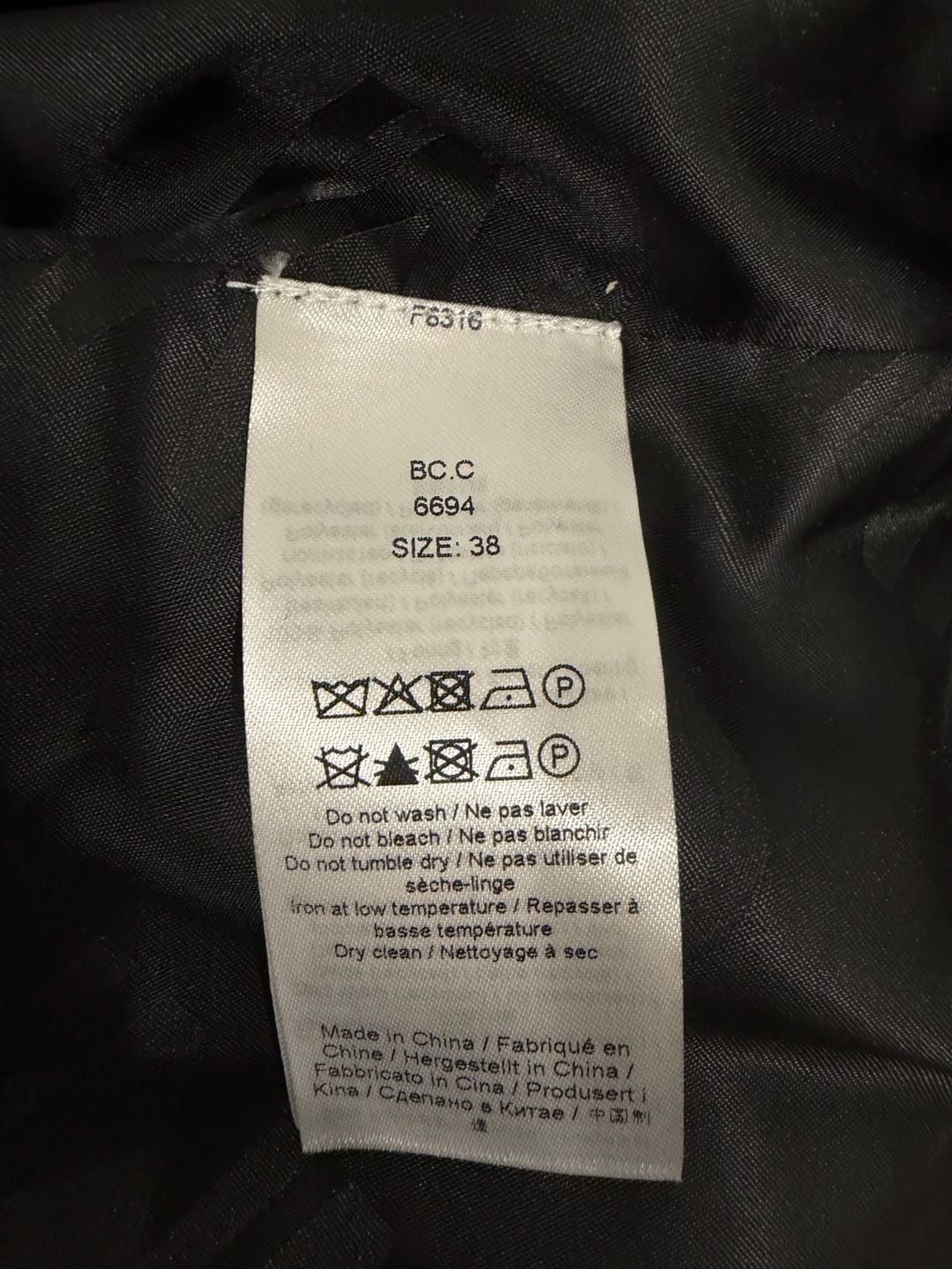 Ganni Herringbone Belted Coat Size 38 Black White Wool Blend 7