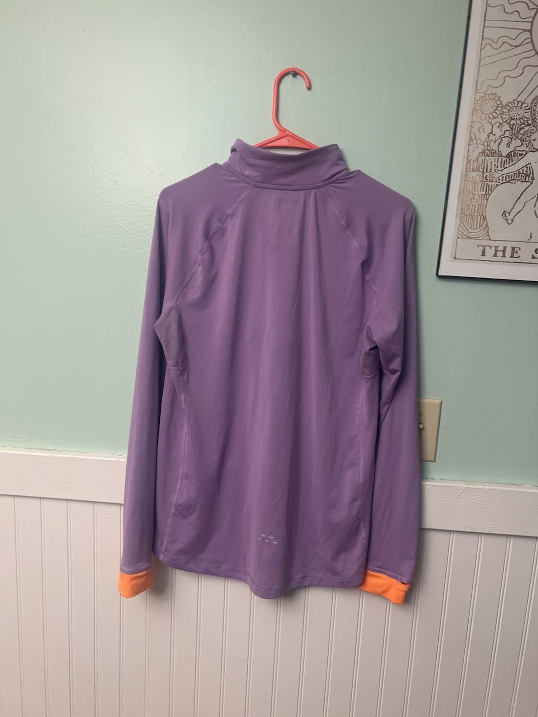 Champion Performance 1/4 Zip Pullover Size L Purple Orange 7