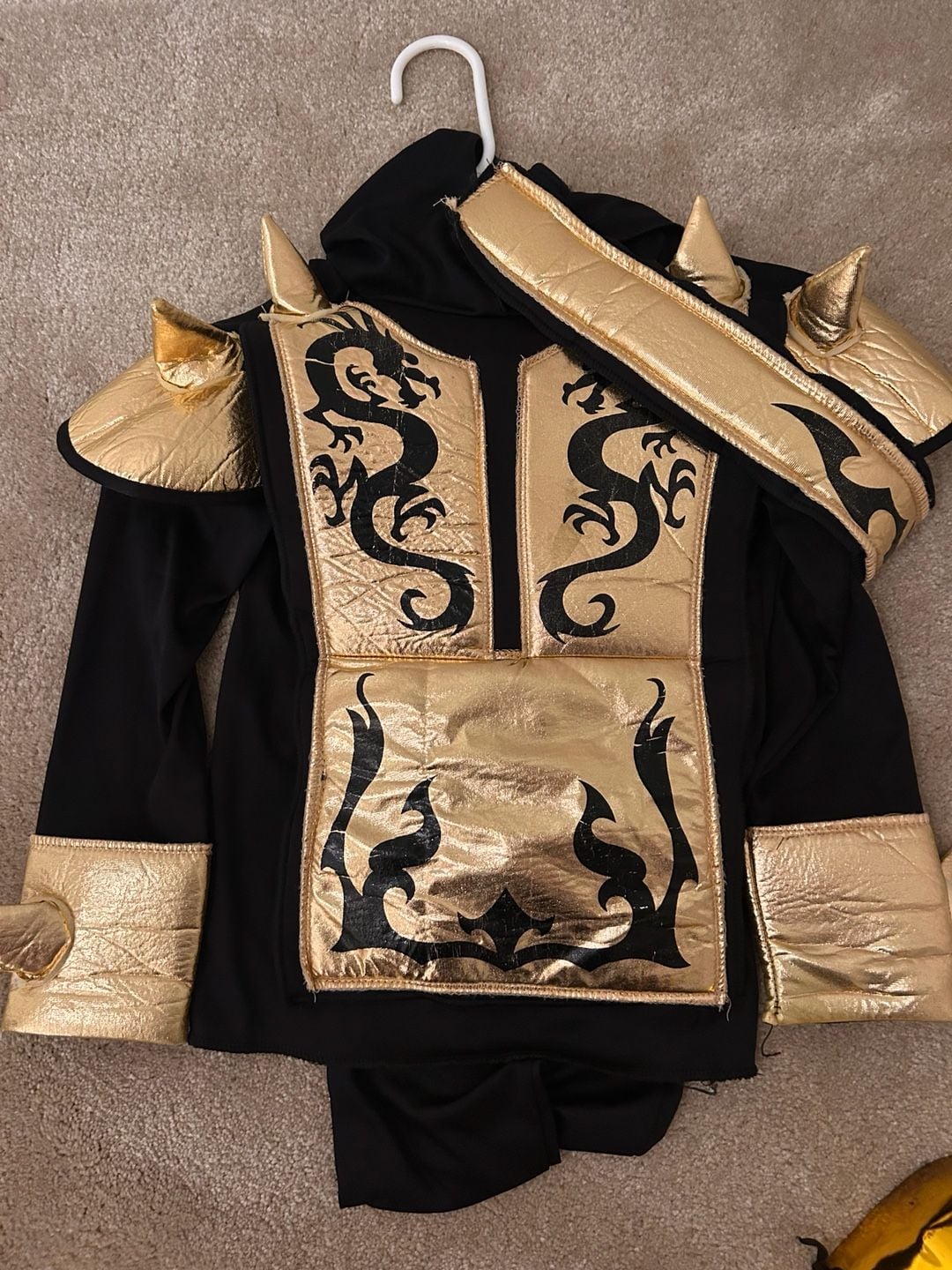Gold Ninja Costume Black And Gold Kids Dragon 4