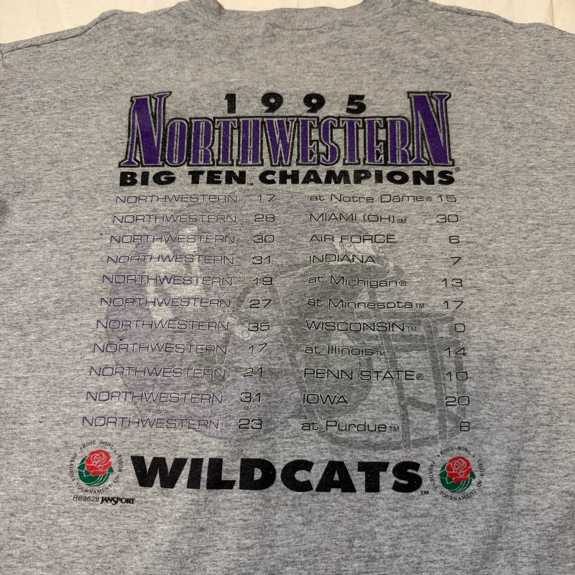 JanSport Northwestern Wildcats 1995 T-Shirt Large 3