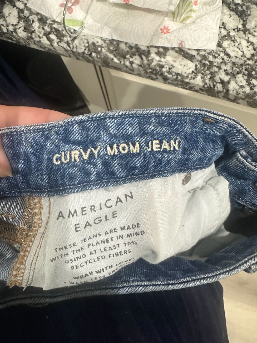 American Eagle Curvy Mom Jean Size 8 Regular Blue 5