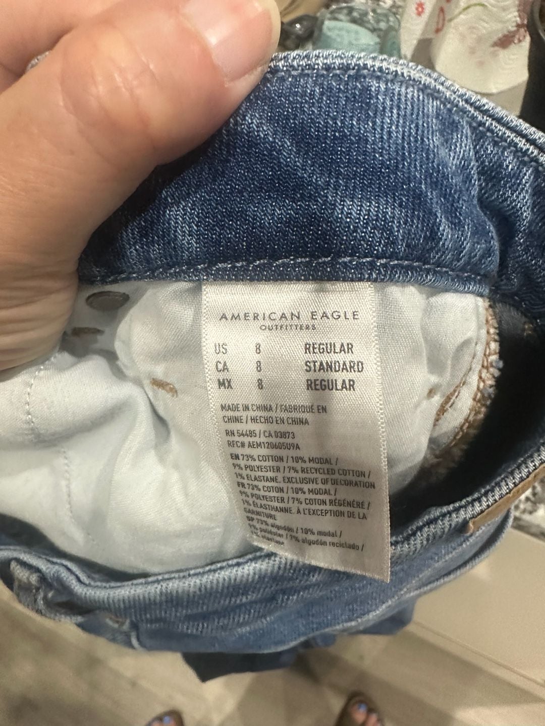 American Eagle Curvy Mom Jean Size 8 Regular Blue 6