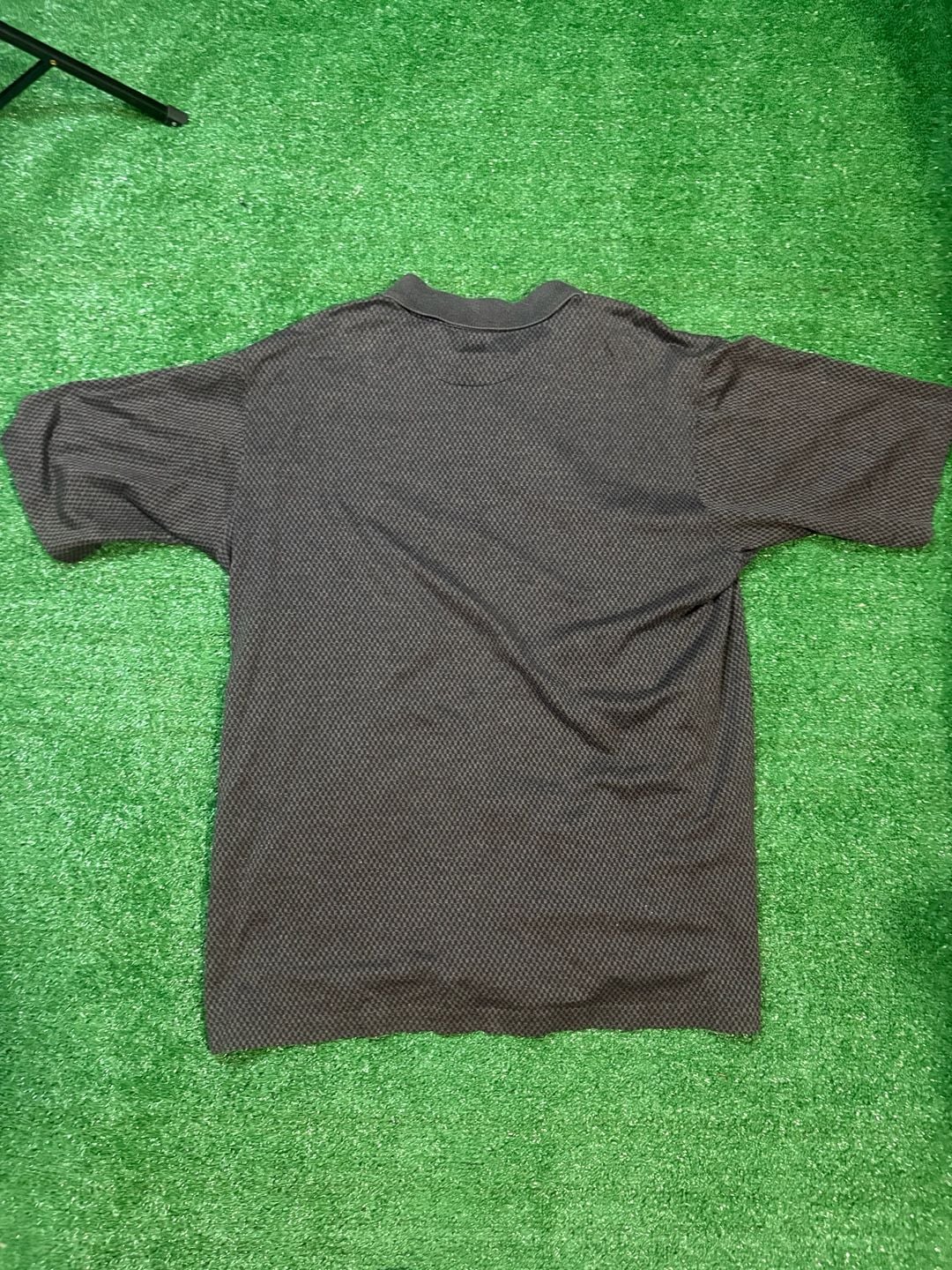 Callaway Golf Polo Shirt Size L Black Patterned Cotton Made in Italy 4