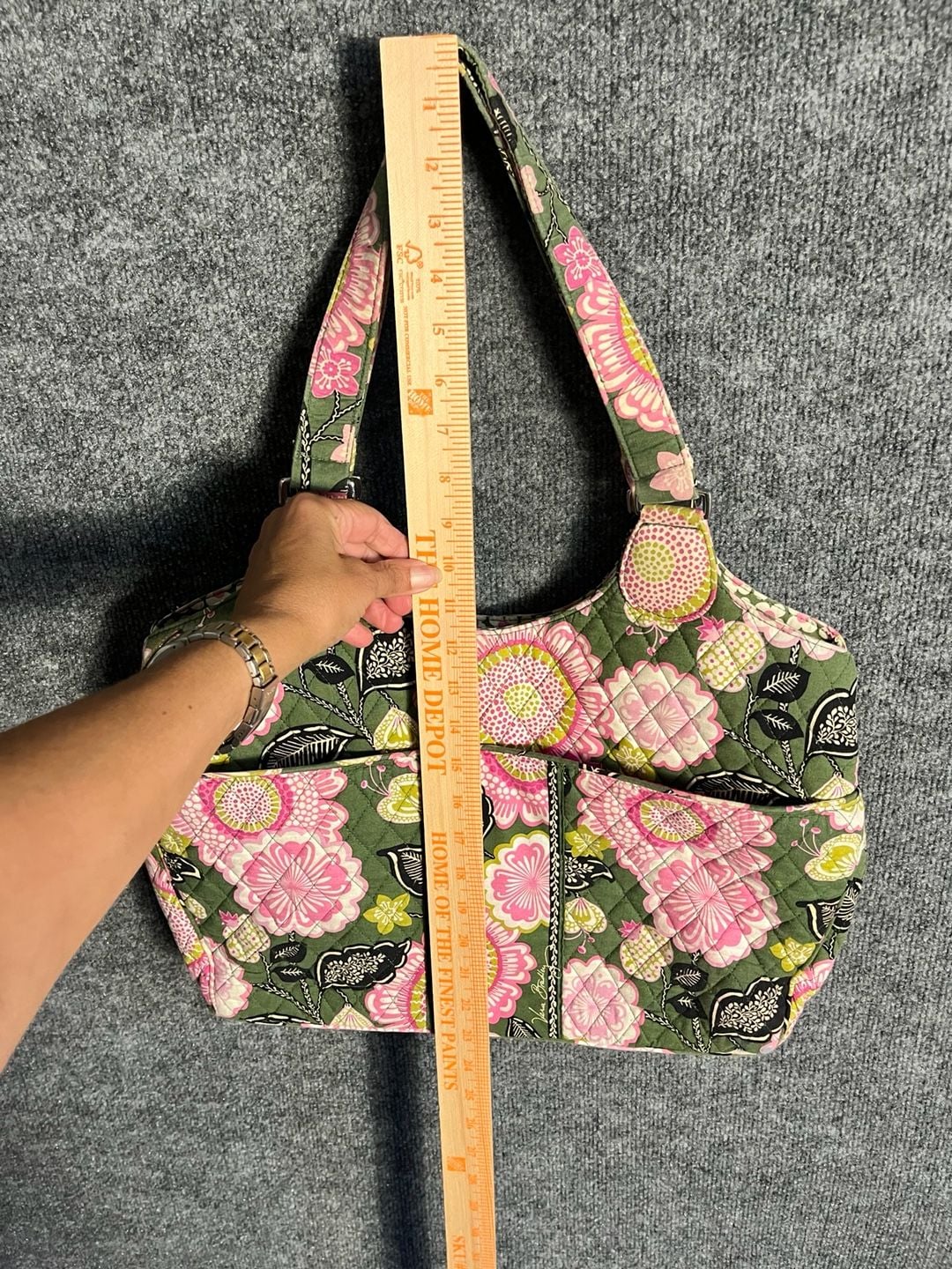Vera Bradley Glenna Shoulder Bag Olivia Pink Floral 10