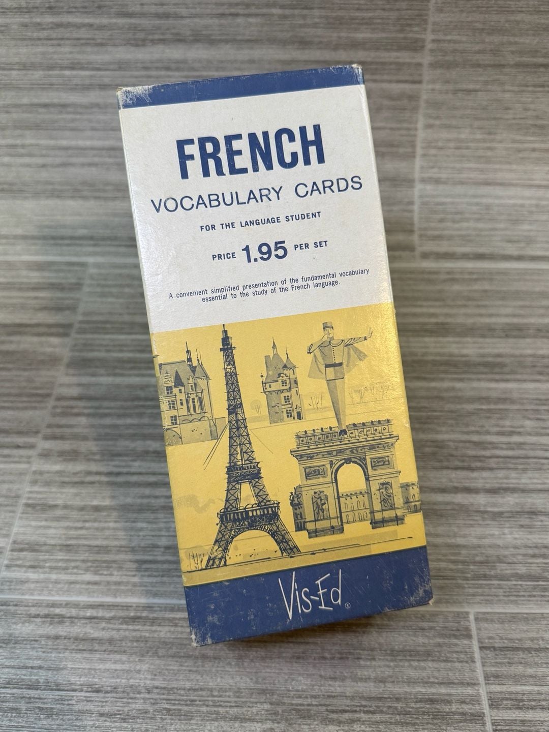 Vintage Vis-Ed French Vocabulary Cards 1000 Study Cards Set 1