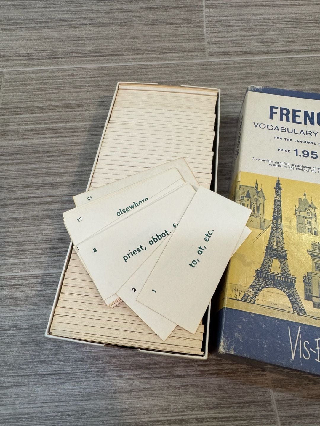 Vintage Vis-Ed French Vocabulary Cards 1000 Study Cards Set 2