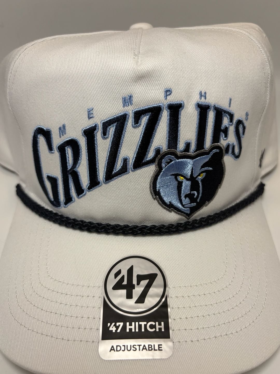 '47 Memphis Grizzlies Hitch Snapback Hat White 4