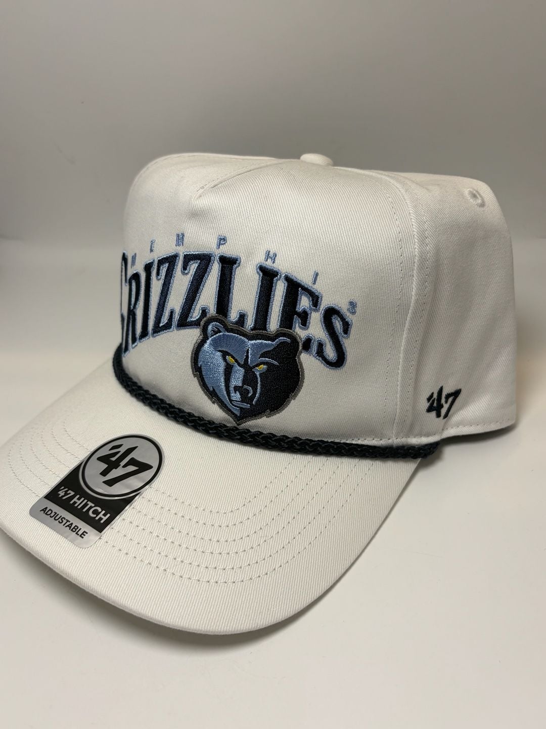 '47 Memphis Grizzlies Hitch Snapback Hat White 5