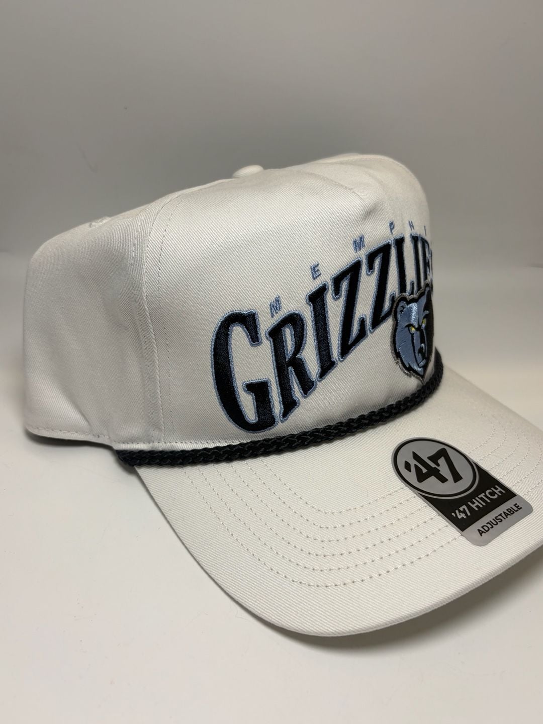 '47 Memphis Grizzlies Hitch Snapback Hat White 6