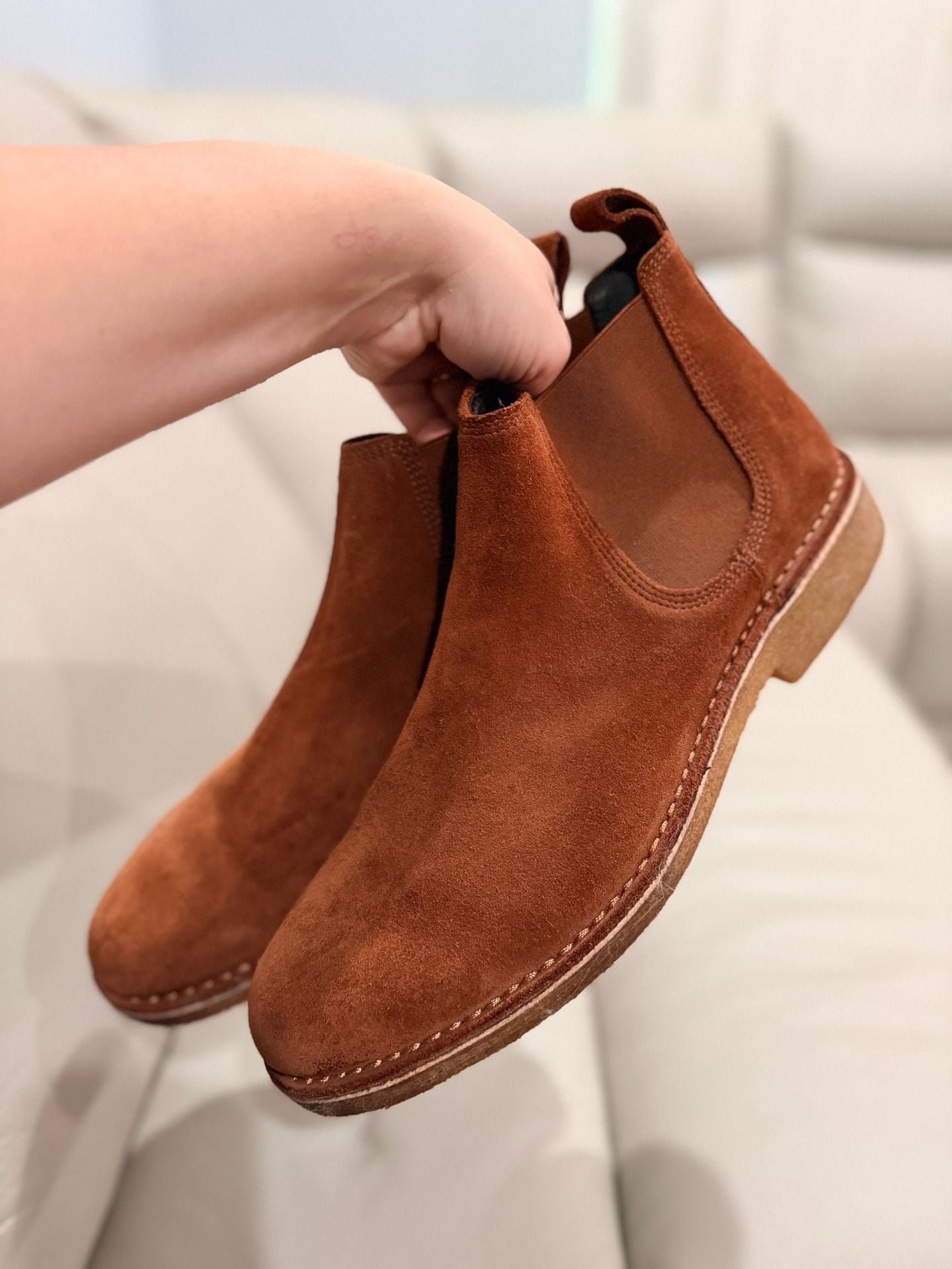 Kenneth Cole Hewitt Chelsea Boot Size 11 Brown Suede Ankle Boots 2