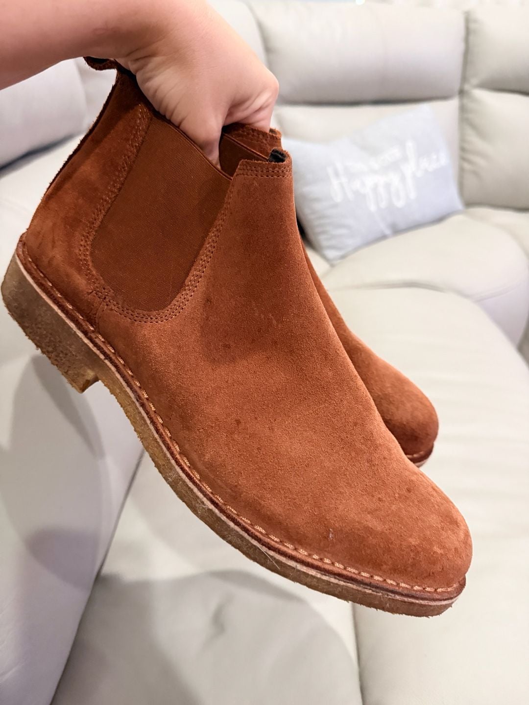 Kenneth Cole Hewitt Chelsea Boot Size 11 Brown Suede Ankle Boots 3