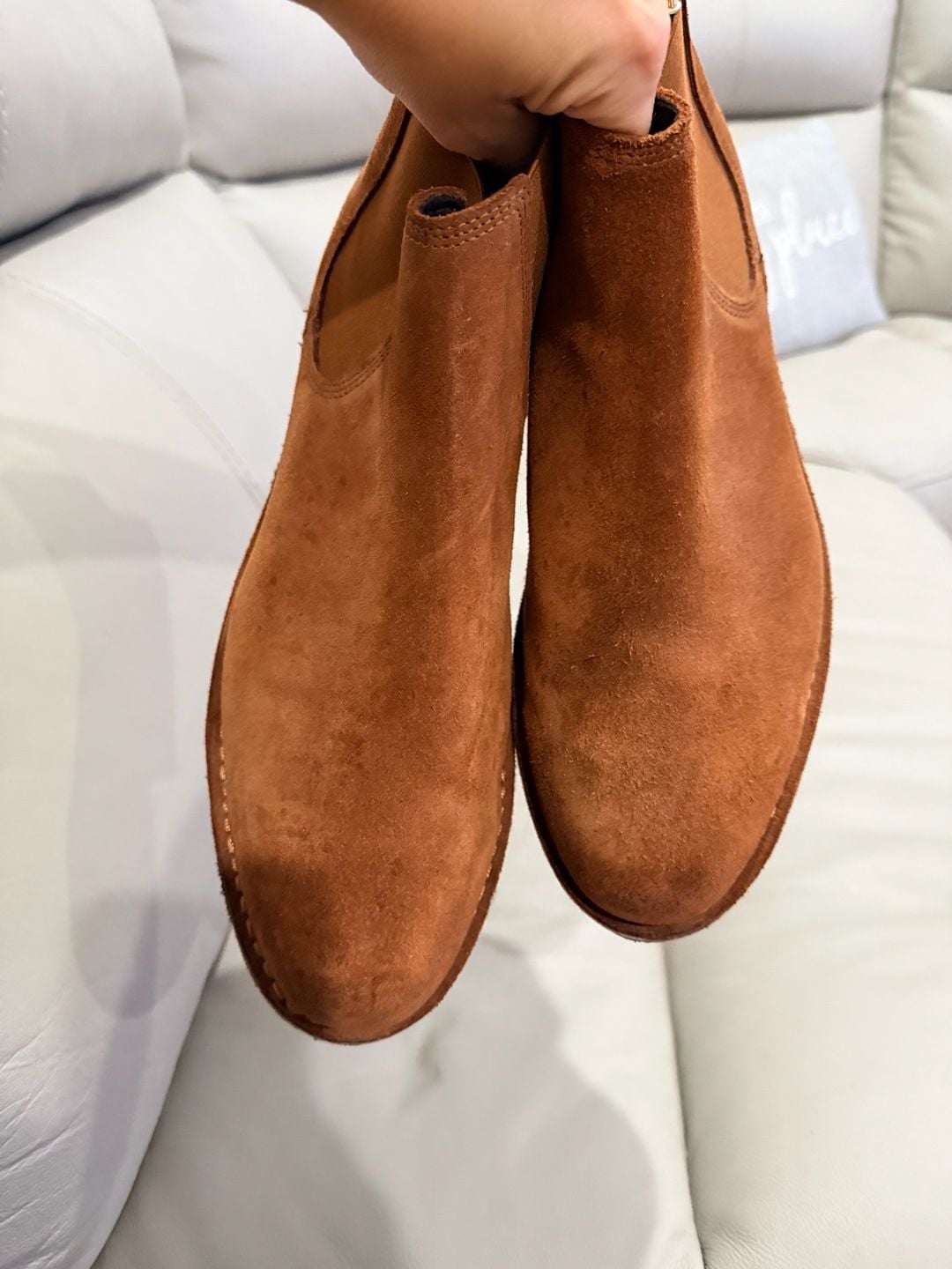 Kenneth Cole Hewitt Chelsea Boot Size 11 Brown Suede Ankle Boots 4