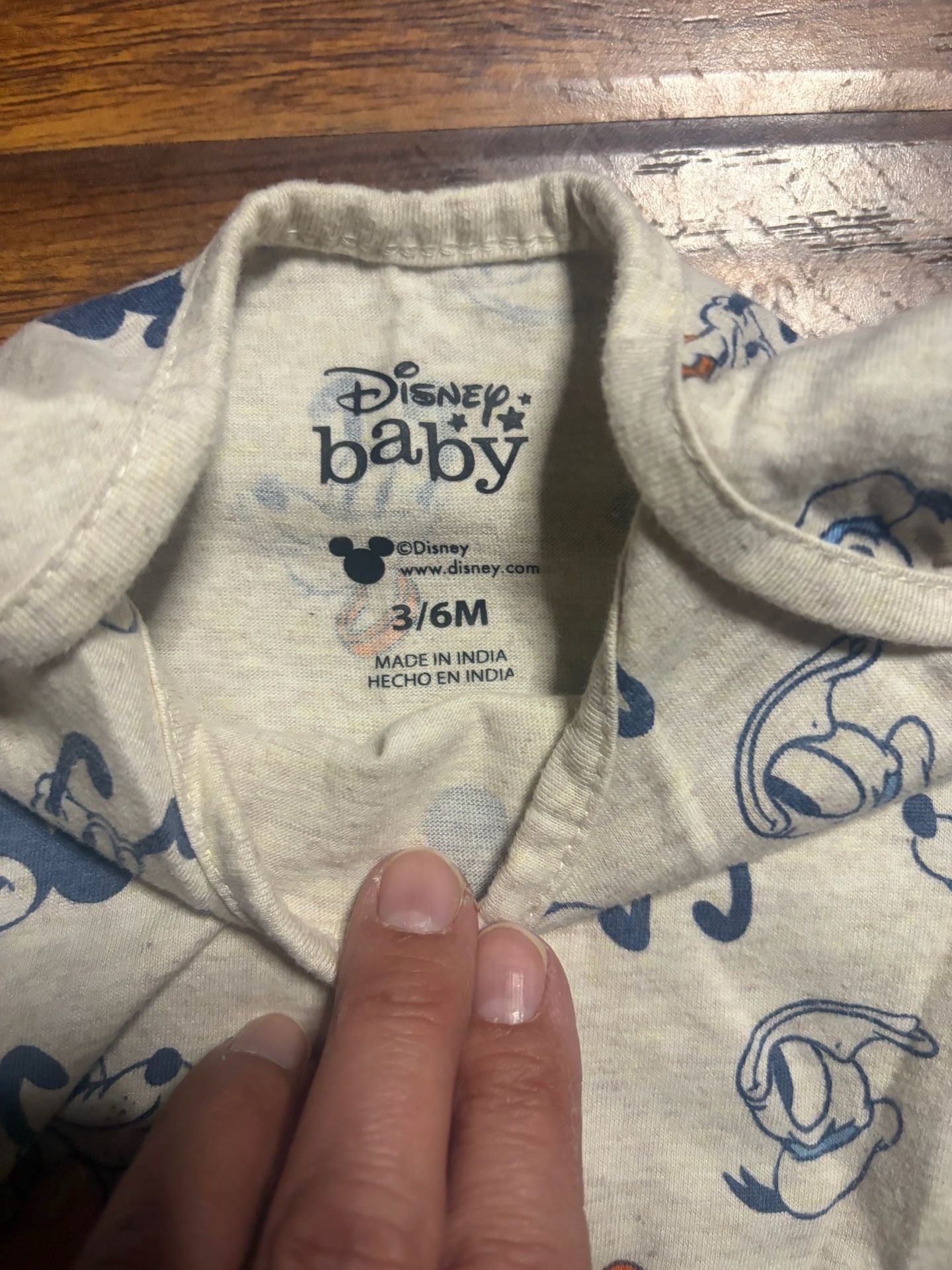 Disney Baby Bodysuit Size 3/6M Mickey Donald Goofy 2