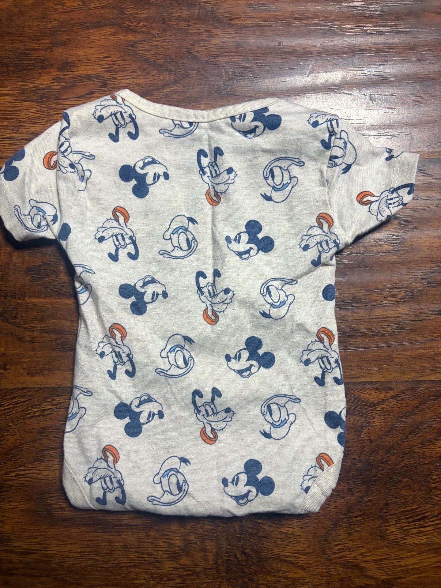Disney Baby Bodysuit Size 3/6M Mickey Donald Goofy 3
