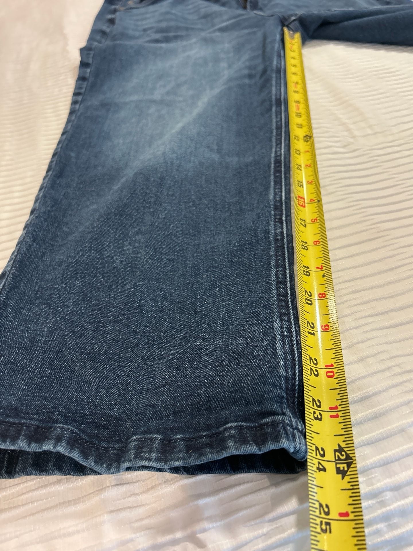 Simply Vera Vera Wang Relaxed Boyfriend Crop Size 16 Blue Denim Jeans 9