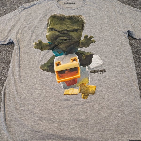 A Minecraft Movie T-Shirt Size M Gray Graphic Tee