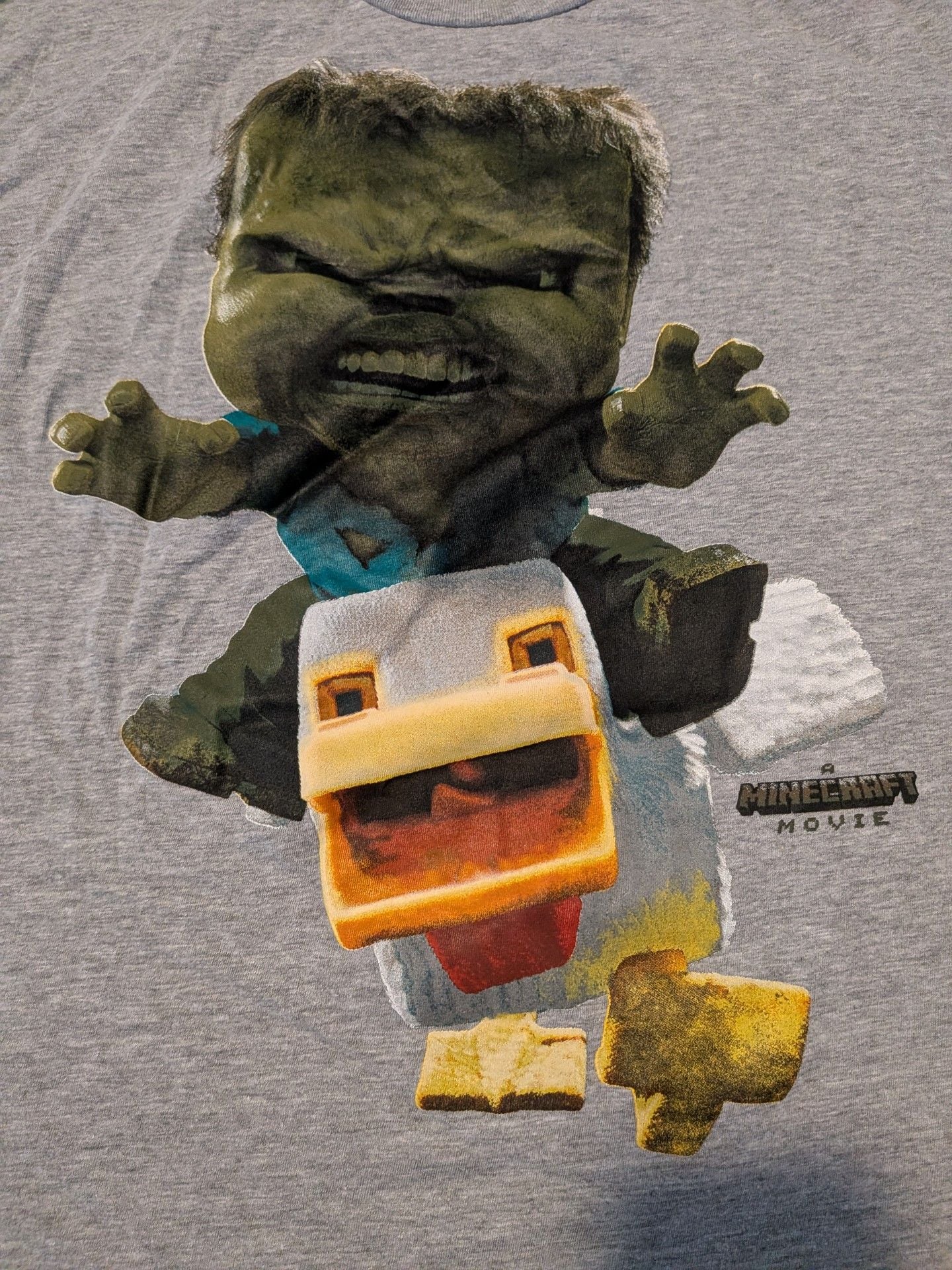 A Minecraft Movie T-Shirt Size M Gray Graphic Tee 2
