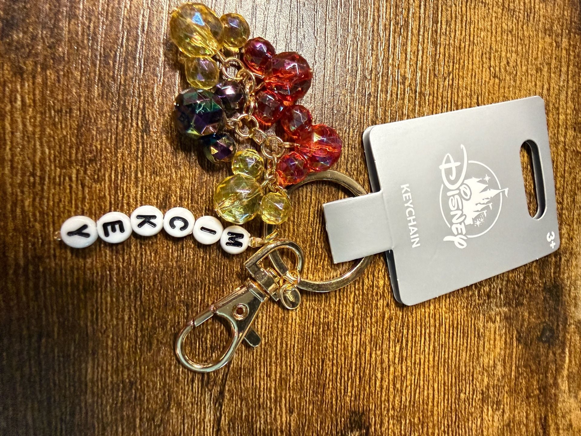Disney Parks Mickey Mouse Bead Keychain NWT 2