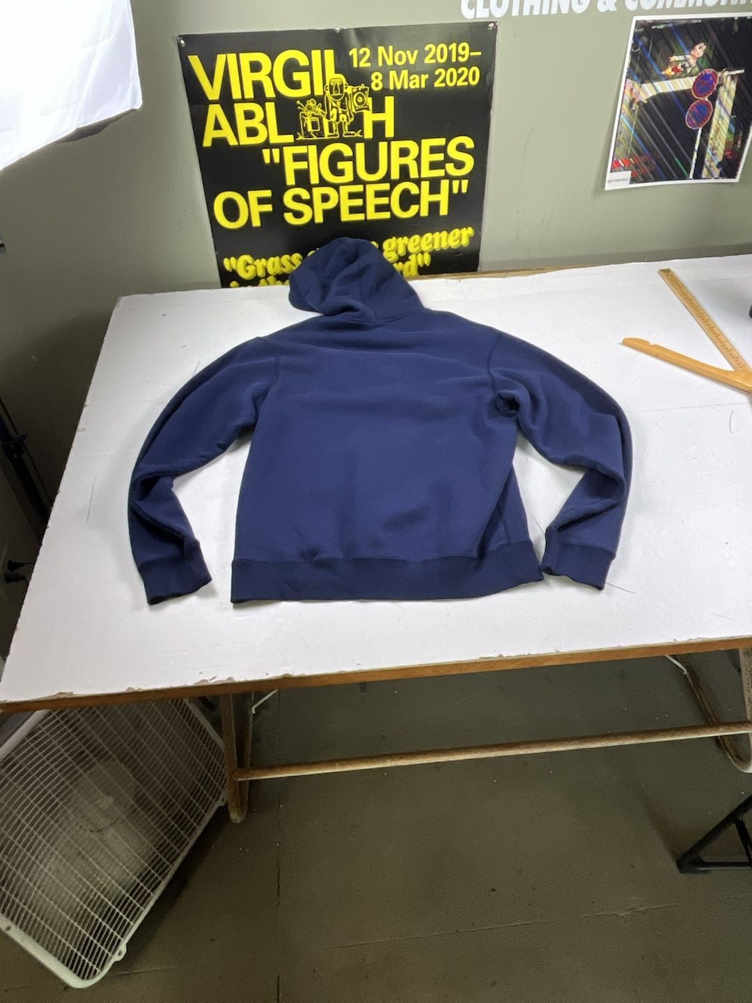 Nike Hoodie Size M Blue Chenille Towel Spellout Logo 6