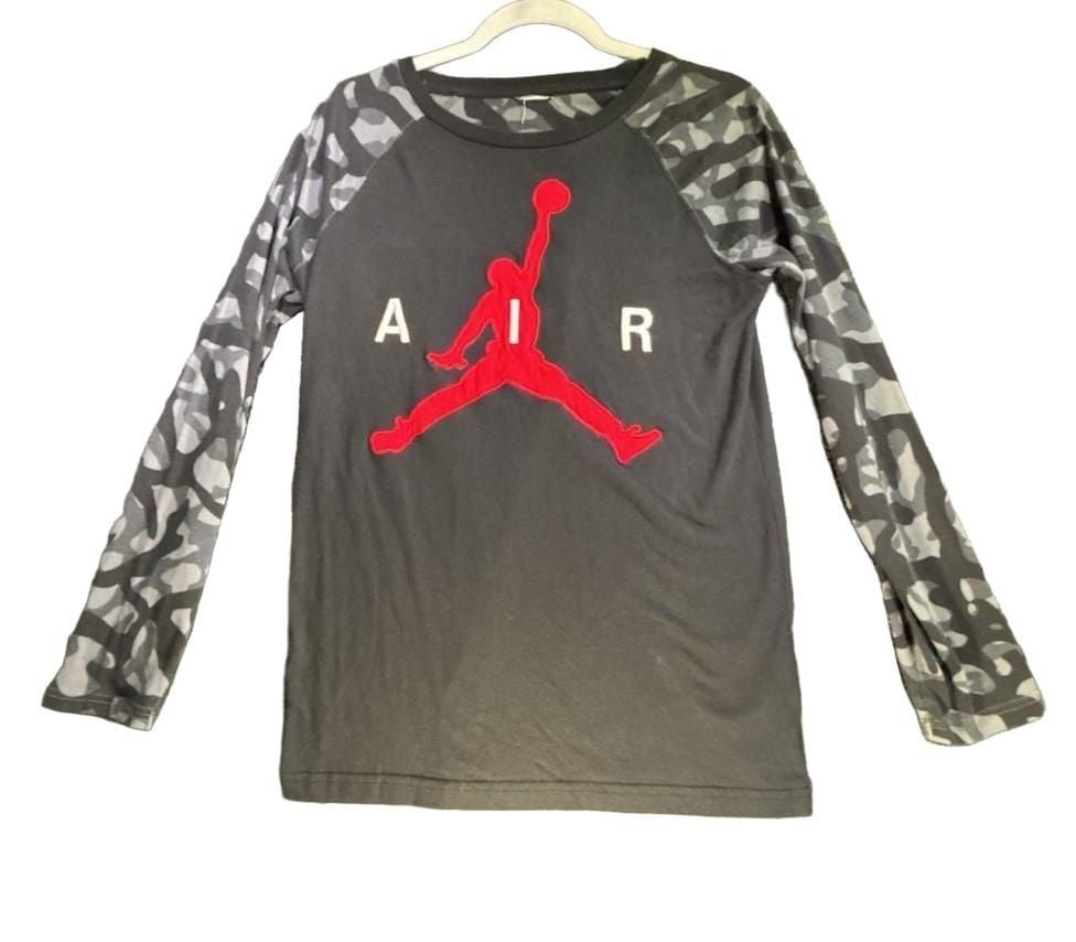 Jordan Jumpman Long Sleeve Shirt Black Red Camo 2