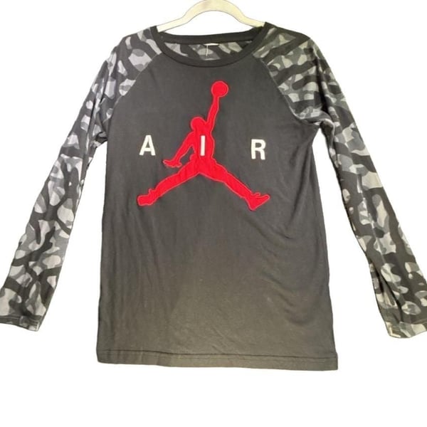 Jordan Jumpman Long Sleeve Shirt Black Red Camo