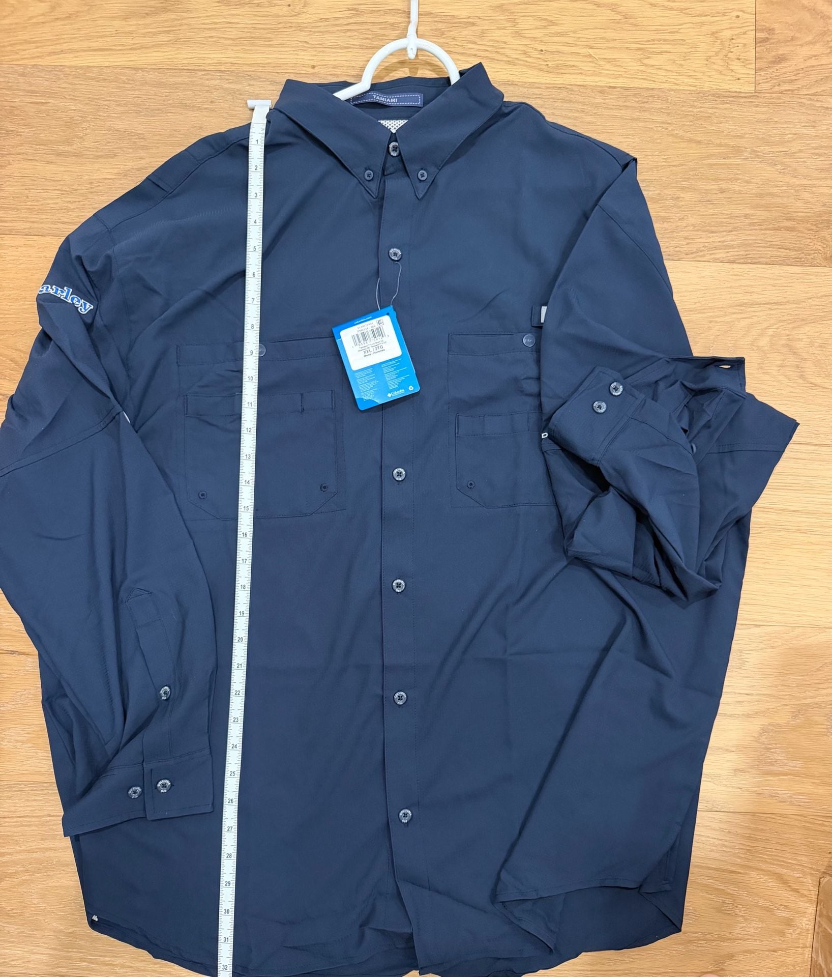 Columbia Pfg Tamiami II Long Sleeve Bloke Fishing Shirt Mens XXL Navy Blue 5