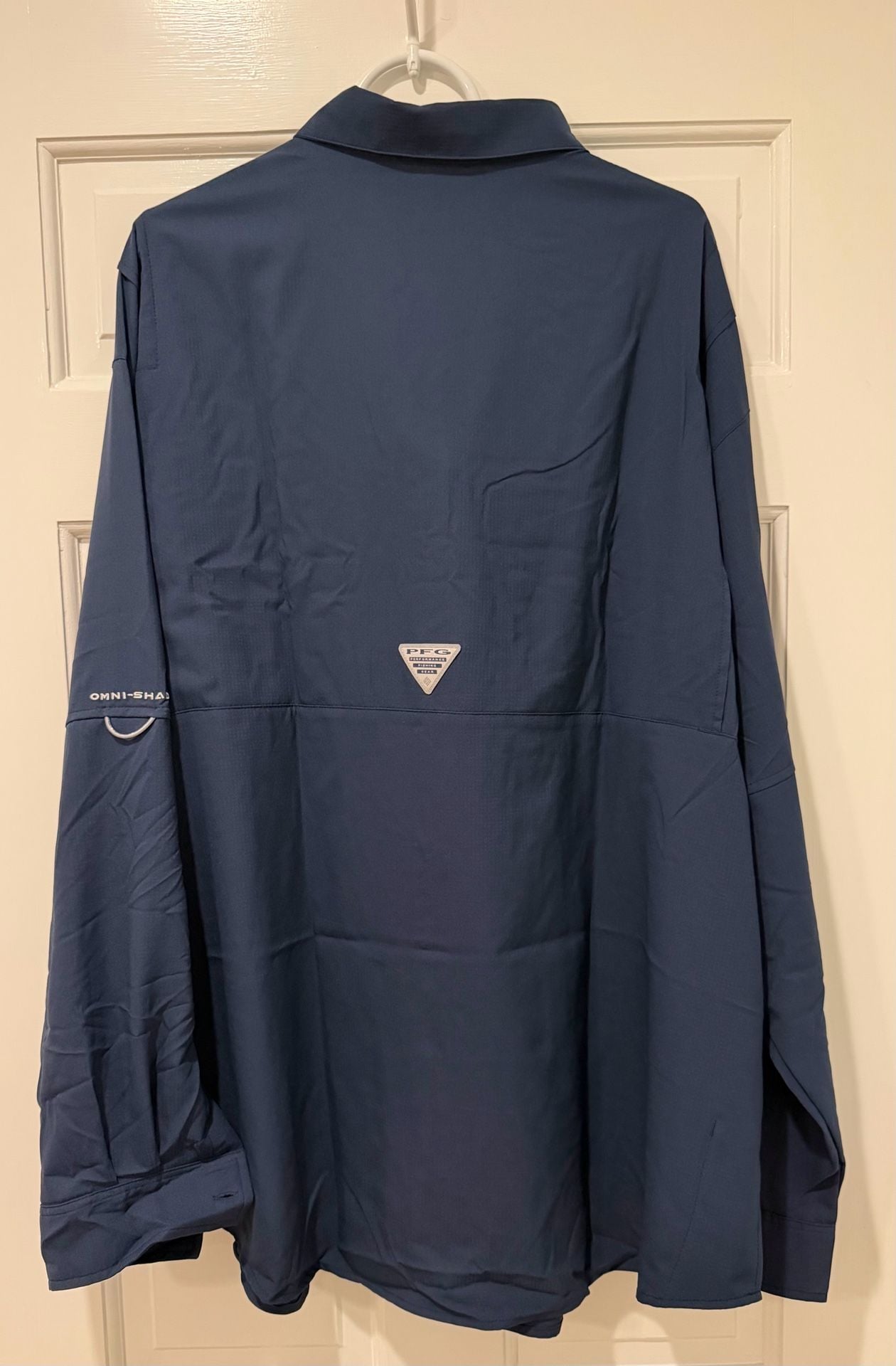Columbia Pfg Tamiami II Long Sleeve Bloke Fishing Shirt Mens XXL Navy Blue 8