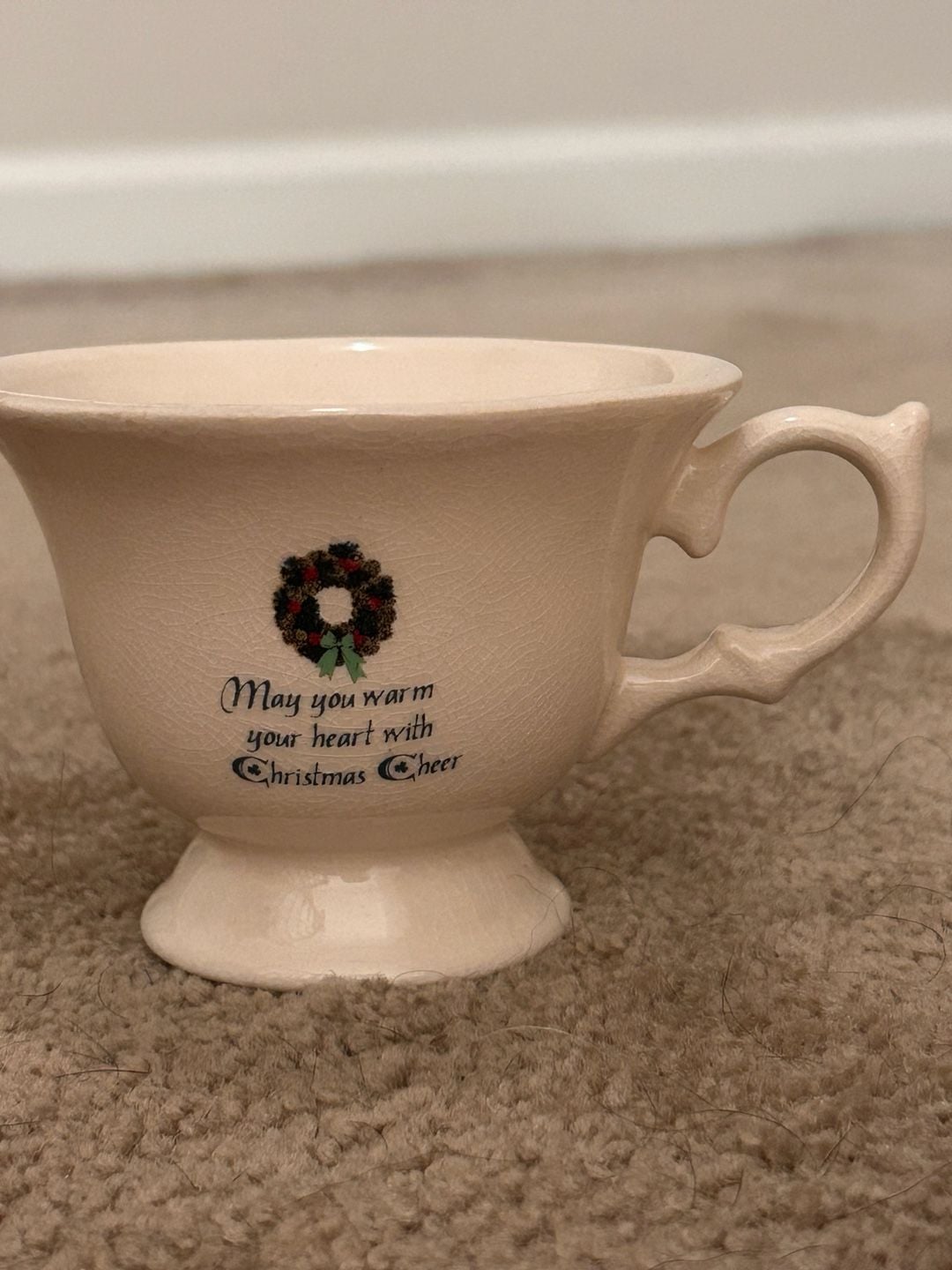 Russ Berrie Christmas Cup And Saucer Irish Wreath 2